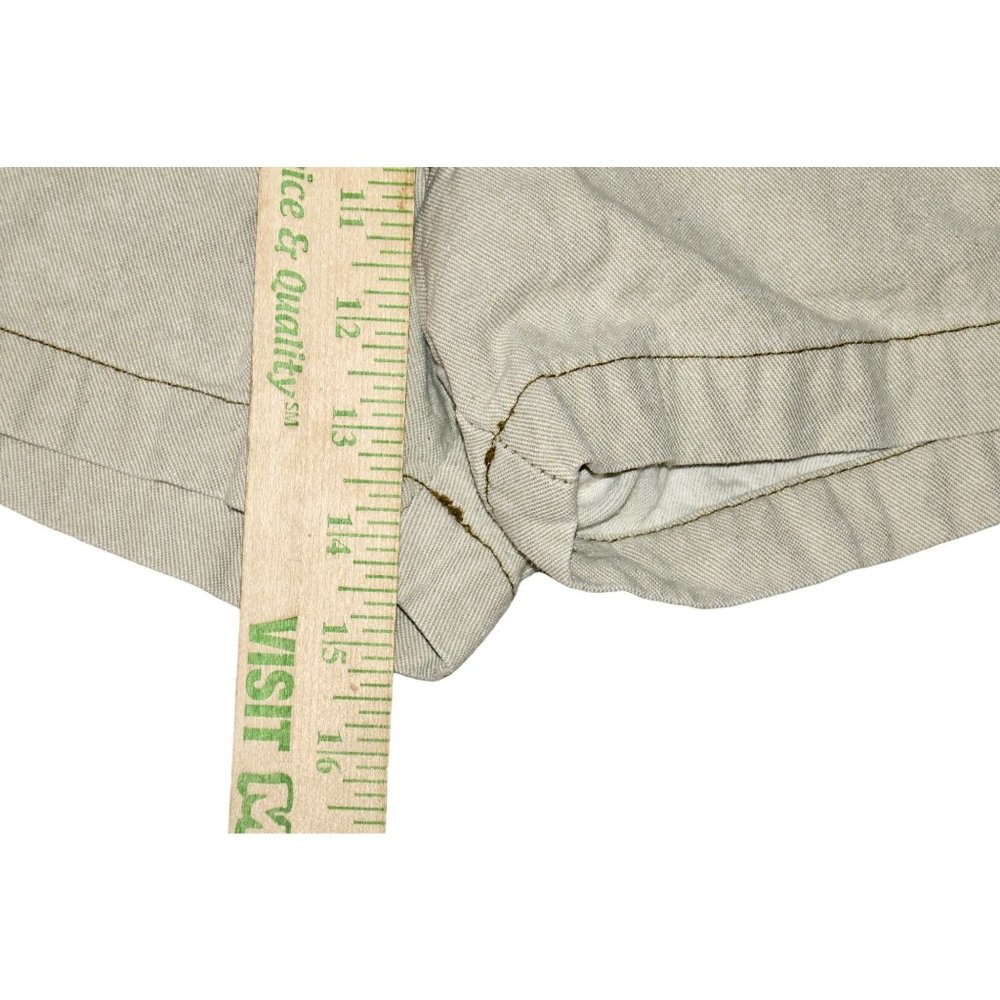 Womens Harley Davidson Light Tan Denim Shorts Y2K Size 16 Pocket Embroidered - Picture 4 of 8